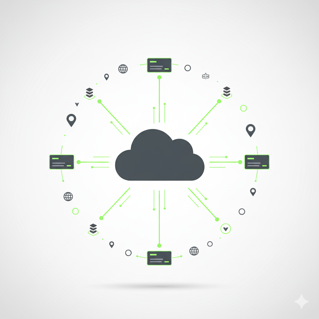 Cloud-Native Platform illustration for ParkSense AI technology.